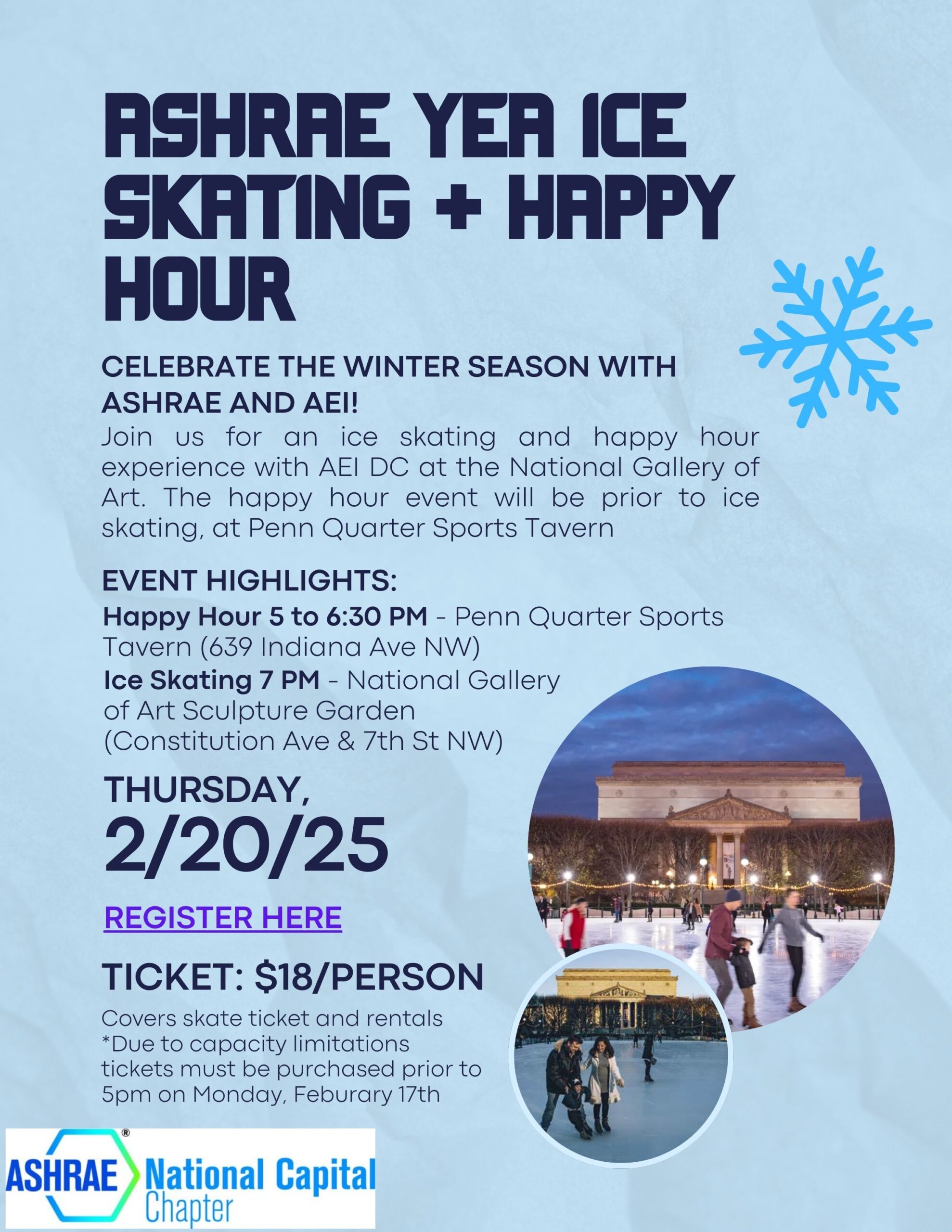 ASHRAE NCC ice skating + Happy hour